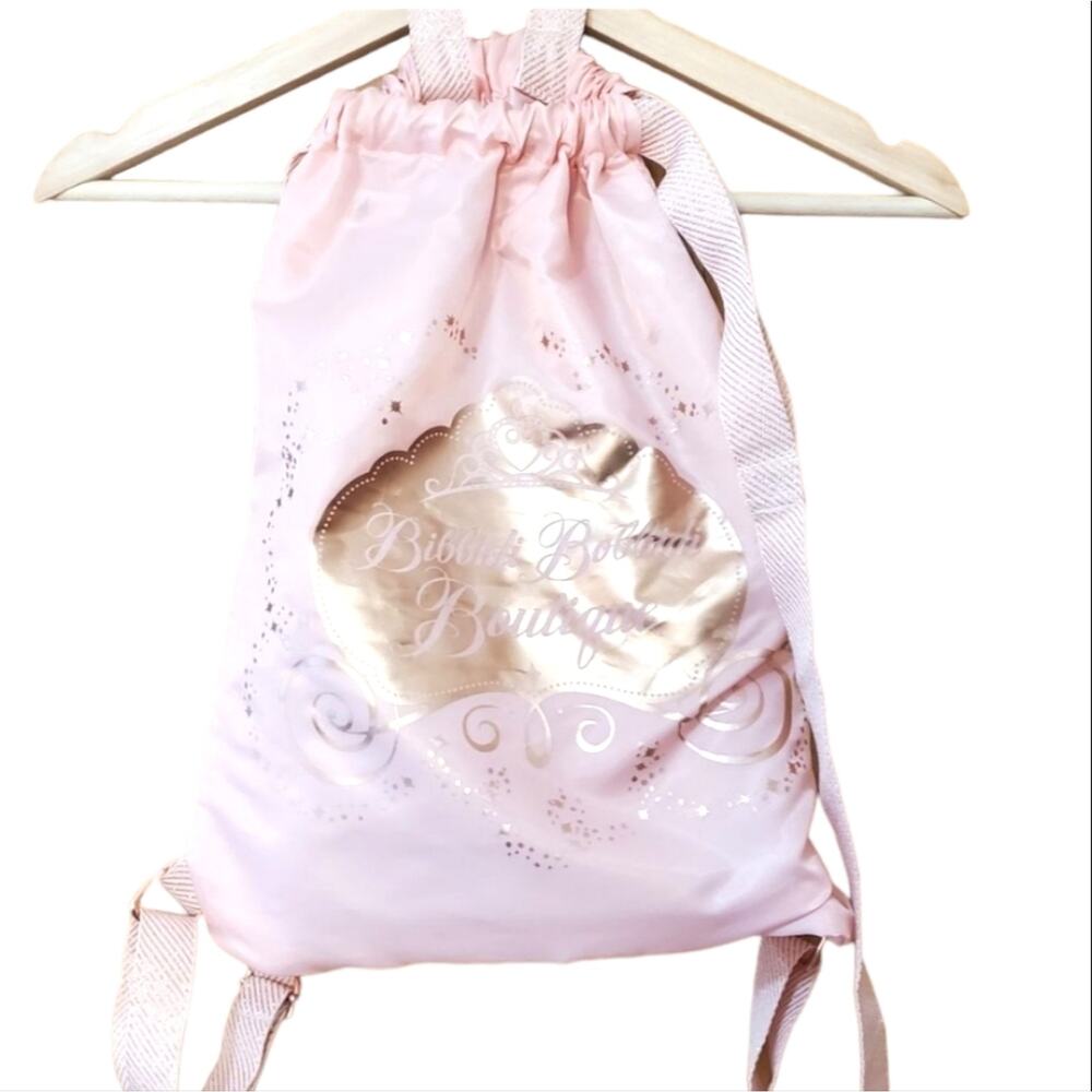 Disney Parks Official Pink Drawstring Backpack Bibbidi Bobbidi Boutique!